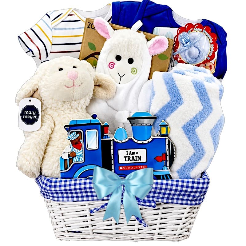 Lamb Plush Toy Basket